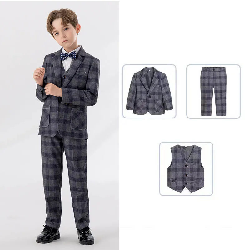 90-170 Clearance Stock Sale Boys 3Pieces Jacket Vest Pants School Suit Teenager Kids Wedding Party Dress Children Formal Costume
90-170 Clearance Stock Sale Boys 3Pieces Jacket Vest Pants School Suit Teenager Kids Wedding Party Dress Children Formal Costume