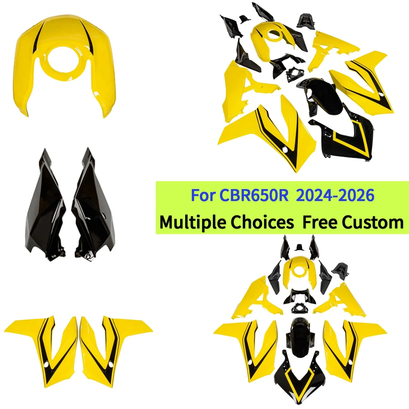 ABS Plastic Fairings For Honda CBR650R 2024 2025 2026 CBR 650 R Gloss Yellow Black Motorbike Bodywork Set
ABS Plastic Fairings For Honda CBR650R 2024 2025 2026 CBR 650 R Gloss Yellow Black Motorbike Bodywork Set