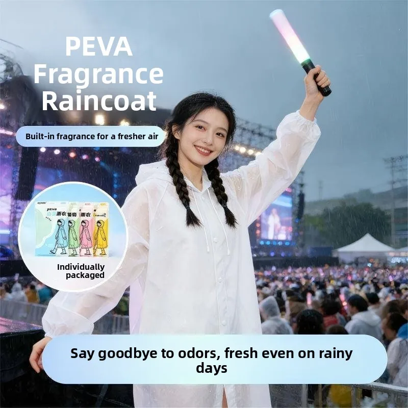 2026 Summer New Thickened Full Body Perfume Transparent Frosted Raincoat Concert One-Piece Rainwear Breathable Travel Raincoat
2026 Summer New Thickened Full Body Perfume Transparent Frosted Raincoat Concert One-Piece Rainwear Breathable Travel Raincoat