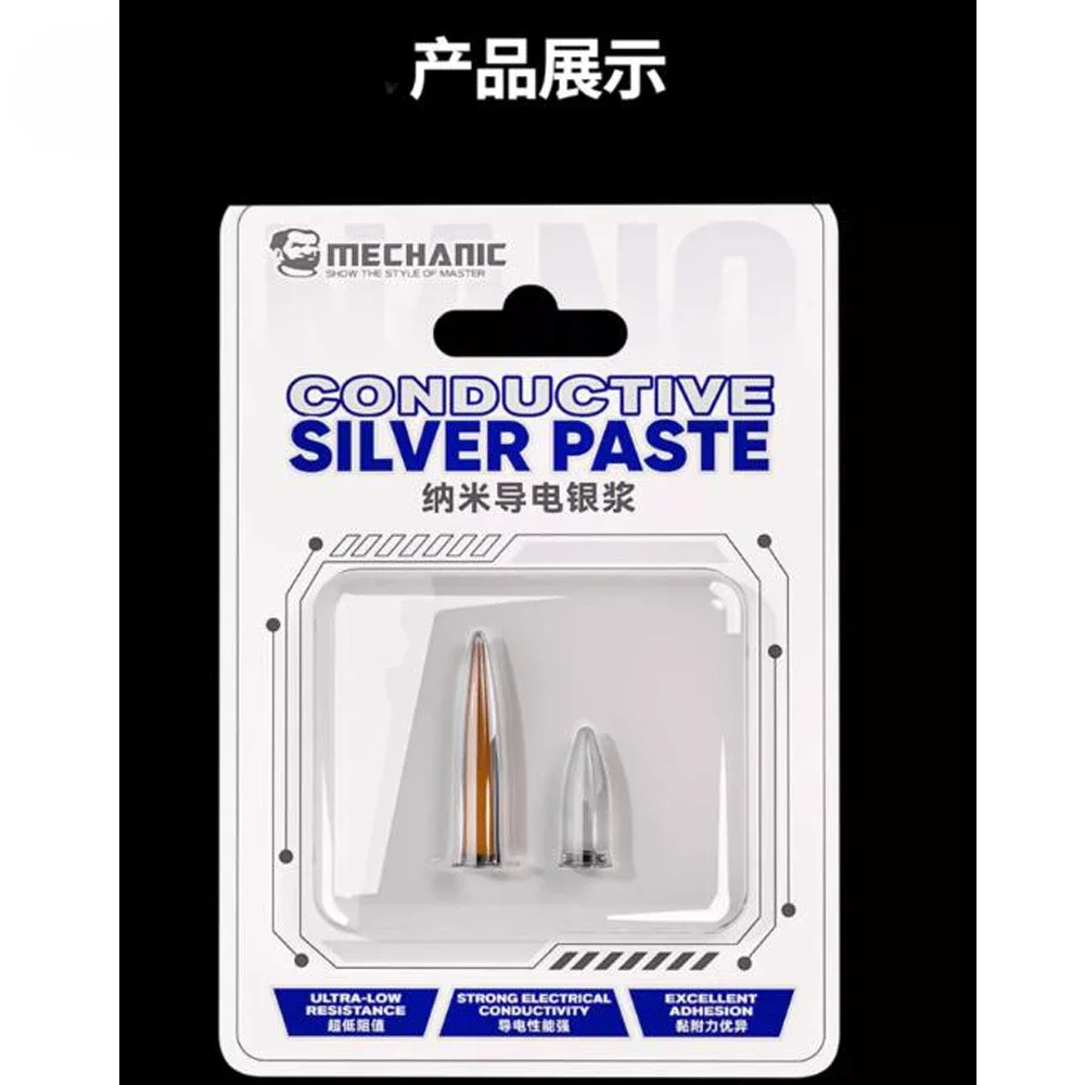 MECHANIC NANO20 Conductive Silver Paste for iPhone Android Phone Repair Ultra Low Resistance Screen PCB IC Repair Silver Paste
MECHANIC NANO20 Conductive Silver Paste for iPhone Android Phone Repair Ultra Low Resistance Screen PCB IC Repair Silver Paste