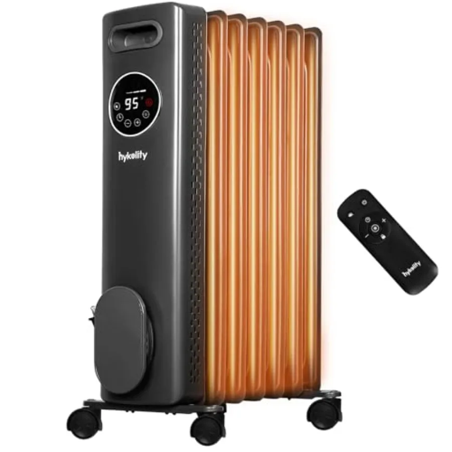 Electric Oil Filled Radiator 1500W Portable Full Room Radiant Space Heater with Adjustable Thermostat Remote Led Display Child
Electric Oil Filled Radiator 1500W Portable Full Room Radiant Space Heater with Adjustable Thermostat Remote Led Display Child