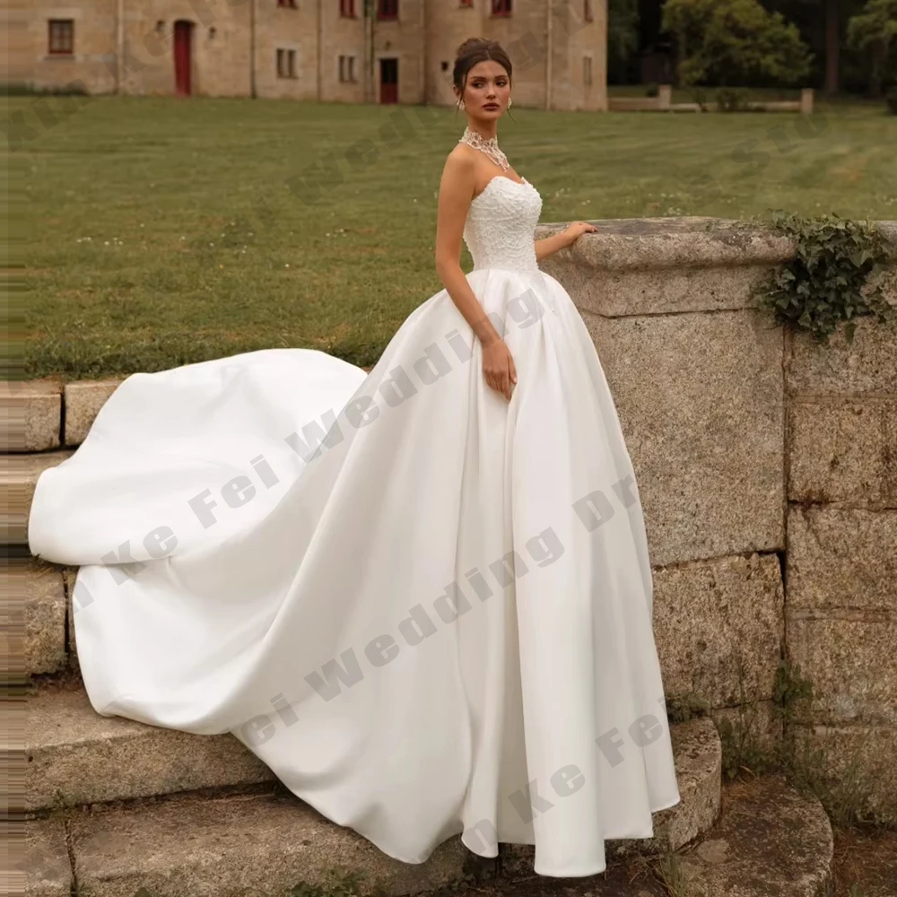 Elegant Pearls Strapless Wedding Dresses Delicate Princess Women Buttons Back Bride Gowns Ball Dress Customized Robe vestido de
Elegant Pearls Strapless Wedding Dresses Delicate Princess Women Buttons Back Bride Gowns Ball Dress Customized Robe vestido de
