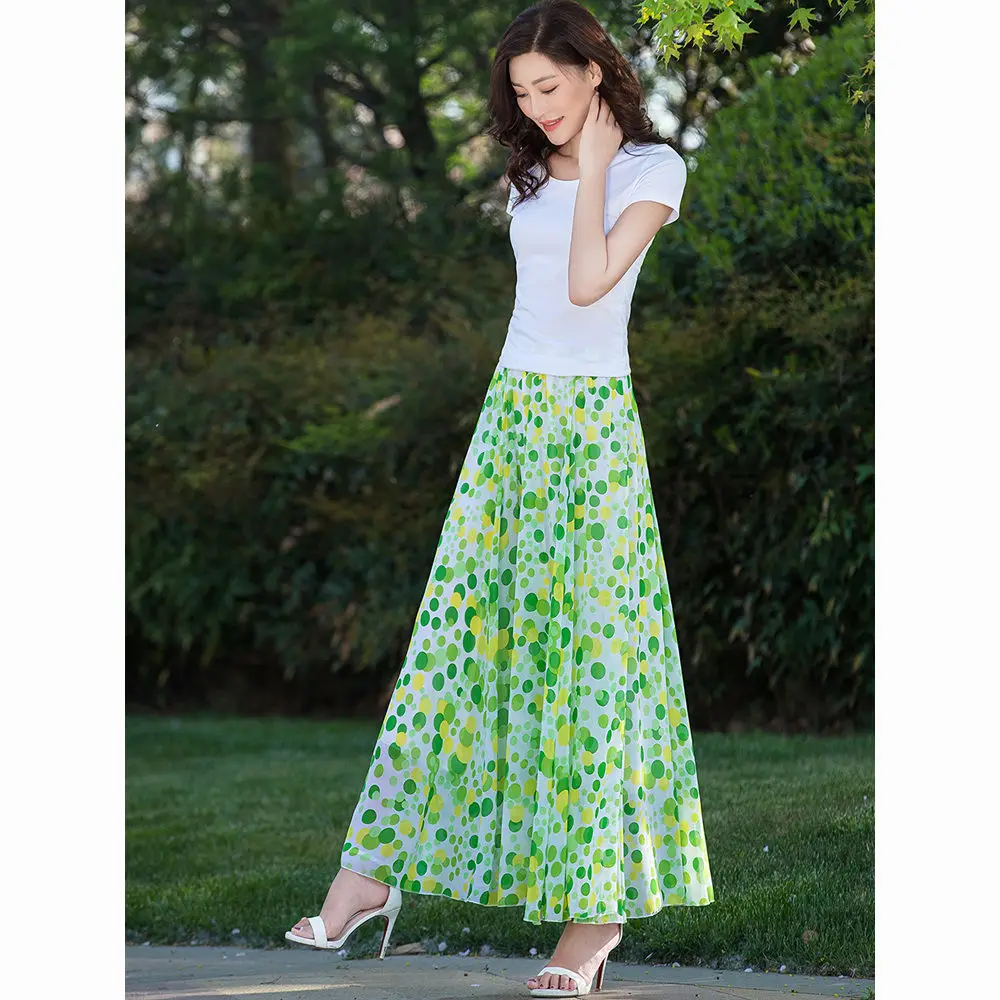 Woman Polka Dot Beach Style A-line Pleated Skirt for Female High Waist Vintage Mid-length Skirts Ladies Skirt Summer New Q22
Woman Polka Dot Beach Style A-line Pleated Skirt for Female High Waist Vintage Mid-length Skirts Ladies Skirt Summer New Q22