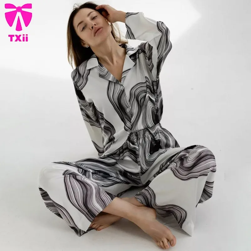 2024 Autumn/Winter New Two piece Printed Long sleeved Pajamas Women's Loose Pants Set Long sleeved Pants cardigan Pajamas
2024 Autumn/Winter New Two piece Printed Long sleeved Pajamas Women's Loose Pants Set Long sleeved Pants cardigan Pajamas
