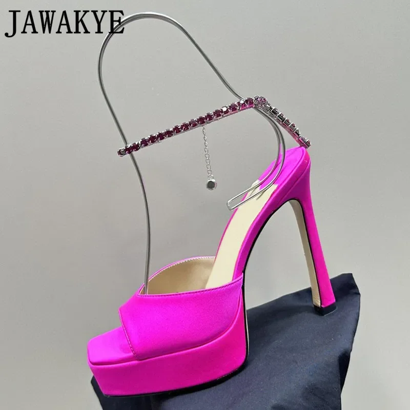 Sexy Ankle Crystal Necklace Sandals Women's High Heel Platform Party Wedding Banquet Dress Shoes Fashion Open Toe Club Shoes
Sexy Ankle Crystal Necklace Sandals Women's High Heel Platform Party Wedding Banquet Dress Shoes Fashion Open Toe Club Shoes