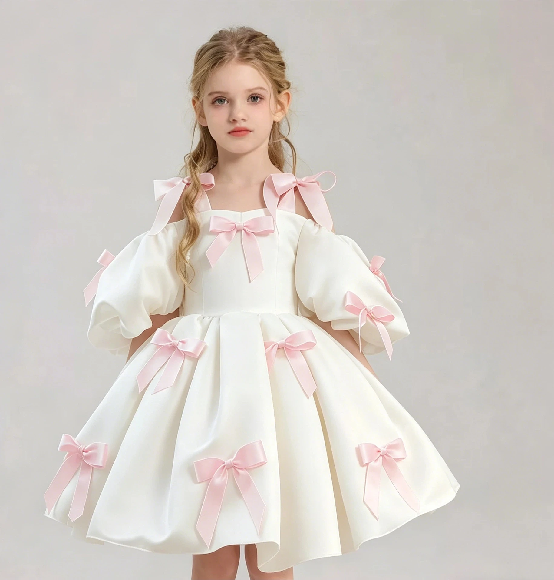 Girls Puff Sleeve Dress 2026 Summer New Children Clothing Girls Puffy Dress Children Sweet Princess Dress
Girls Puff Sleeve Dress 2026 Summer New Children Clothing Girls Puffy Dress Children Sweet Princess Dress