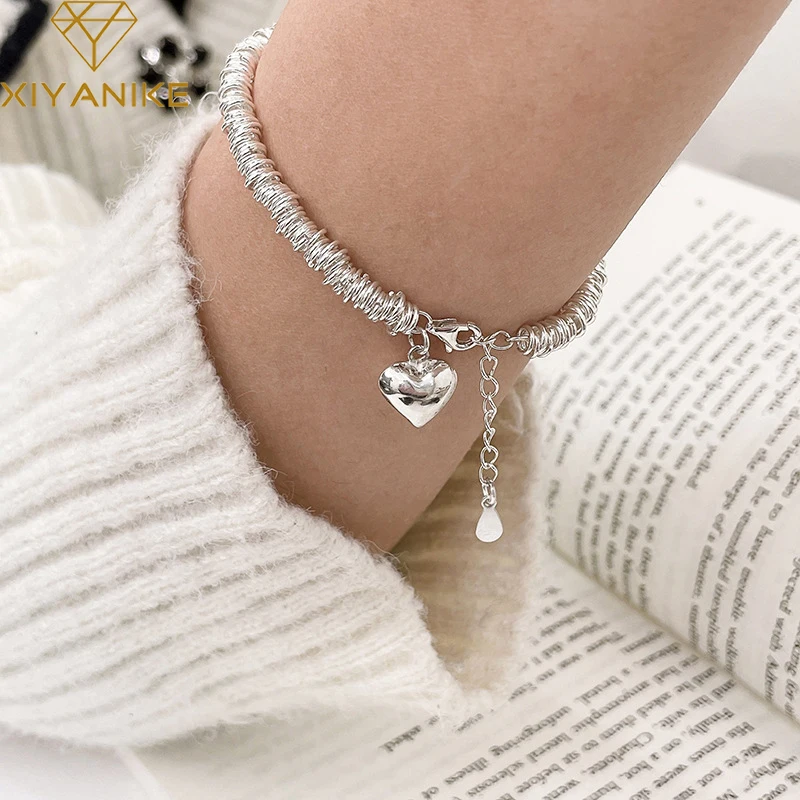 XIYANIKE Circles Glossy Heart Chain Bracelets Bangle For Women Girls New Fashion Trendy Jewelry Friend Gift Party pulseras mujer
XIYANIKE Circles Glossy Heart Chain Bracelets Bangle For Women Girls New Fashion Trendy Jewelry Friend Gift Party pulseras mujer