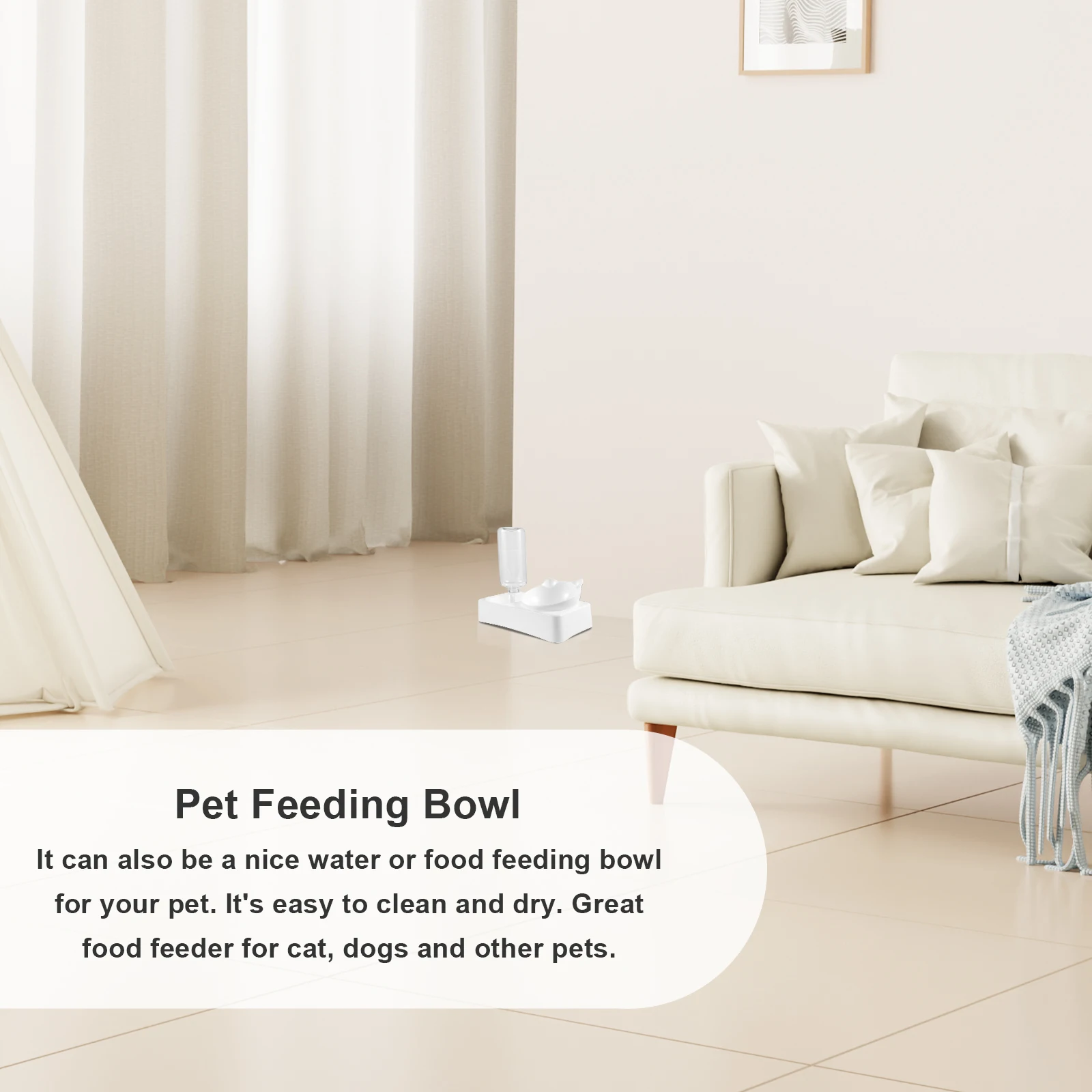 Premium Double Food Water Container Non-Tip Easy Clean Corner Placement Chin Protection For Cats Dogs Pet Eating Cat Feeding
Premium Double Food Water Container Non-Tip Easy Clean Corner Placement Chin Protection For Cats Dogs Pet Eating Cat Feeding