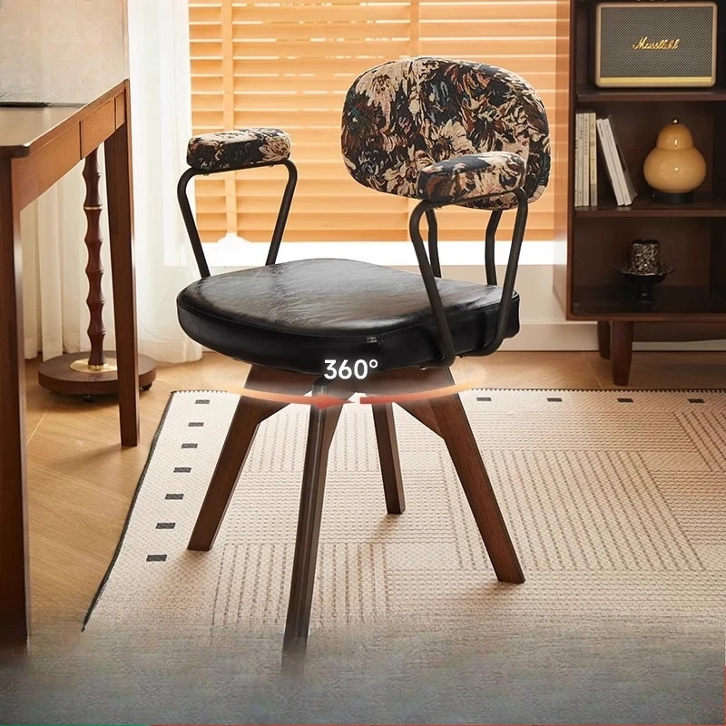 Solid wood desk chair bedroom home computer chair comfortable sedentary back chair office rotating retro medieval
Solid wood desk chair bedroom home computer chair comfortable sedentary back chair office rotating retro medieval