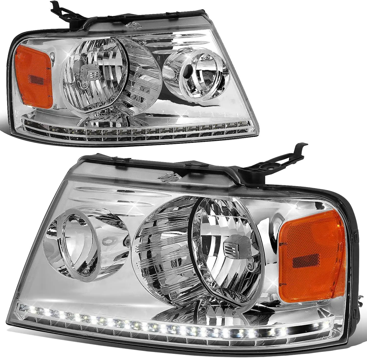 Светодиодные фары DRL в сборе, совместимые с Ford F-150 Lincoln Mark LT 2004-2008 годов, галогенные фары со стороны водителя и пассажира с
Светодиодные фары DRL в сборе, совместимые с Ford F-150 Lincoln Mark LT 2004-2008 годов, галогенные фары со стороны водителя и пассажира с