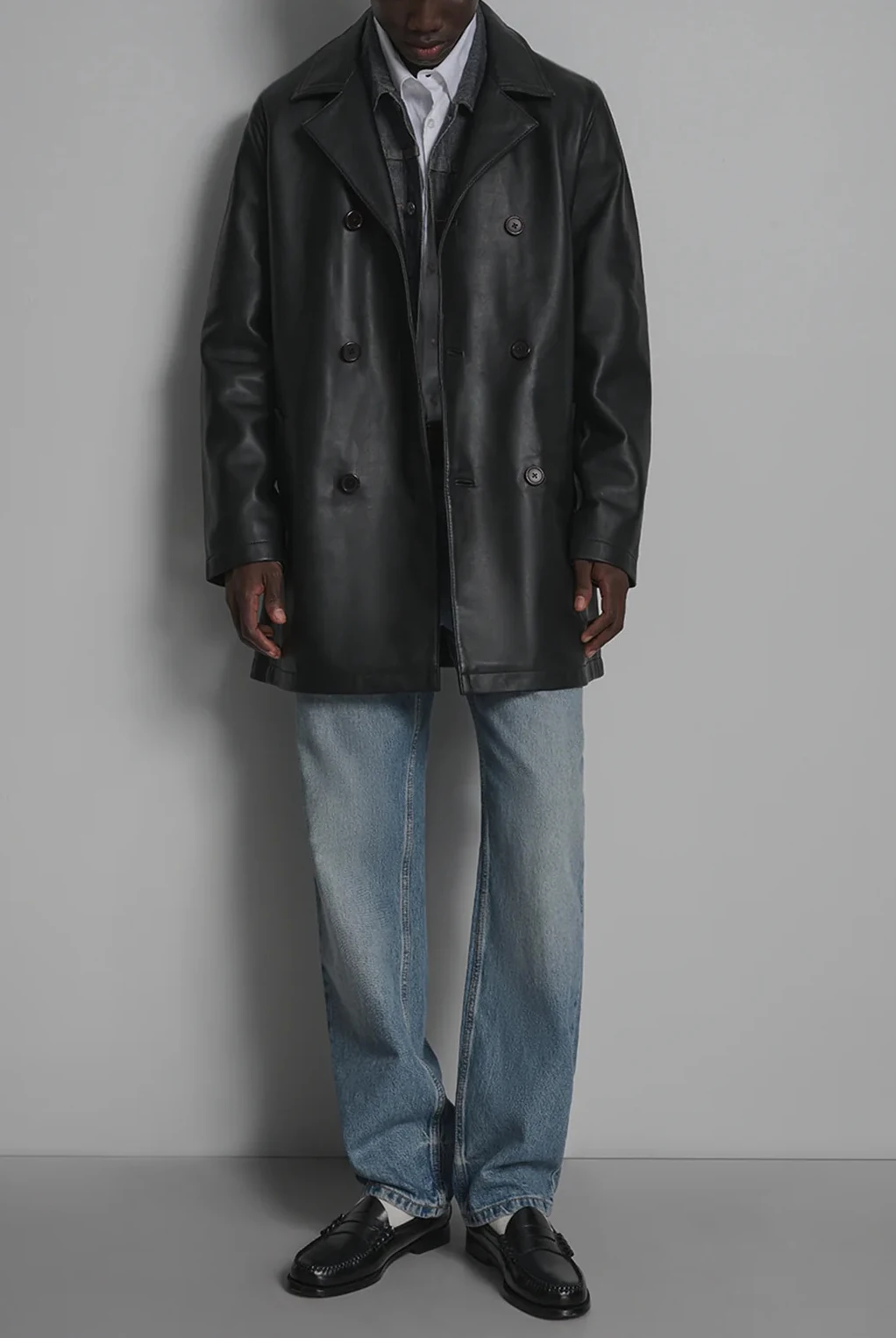 Black Retro Men's Suit Coat PU Leather Double Breasted Man Jacket Business Banquet Casual Groom's Coat
Black Retro Men's Suit Coat PU Leather Double Breasted Man Jacket Business Banquet Casual Groom's Coat