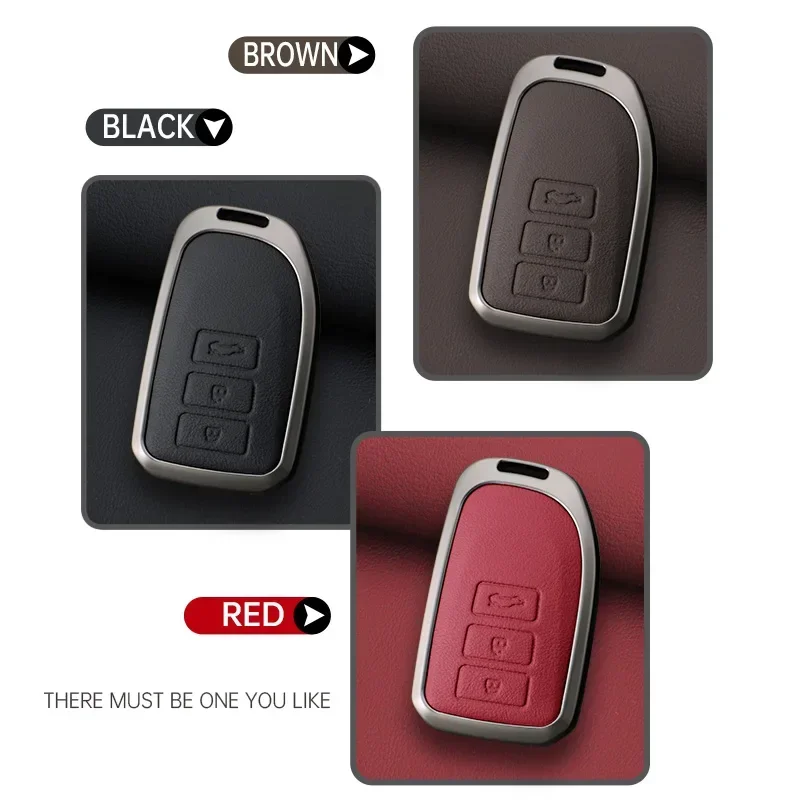 Car Zinc Alloy Leather Key Cases Holder Cover Chain For Toyota Prado Land Cruiser Camry CHR RAV4 3Buttons Key Interior Styling
Car Zinc Alloy Leather Key Cases Holder Cover Chain For Toyota Prado Land Cruiser Camry CHR RAV4 3Buttons Key Interior Styling