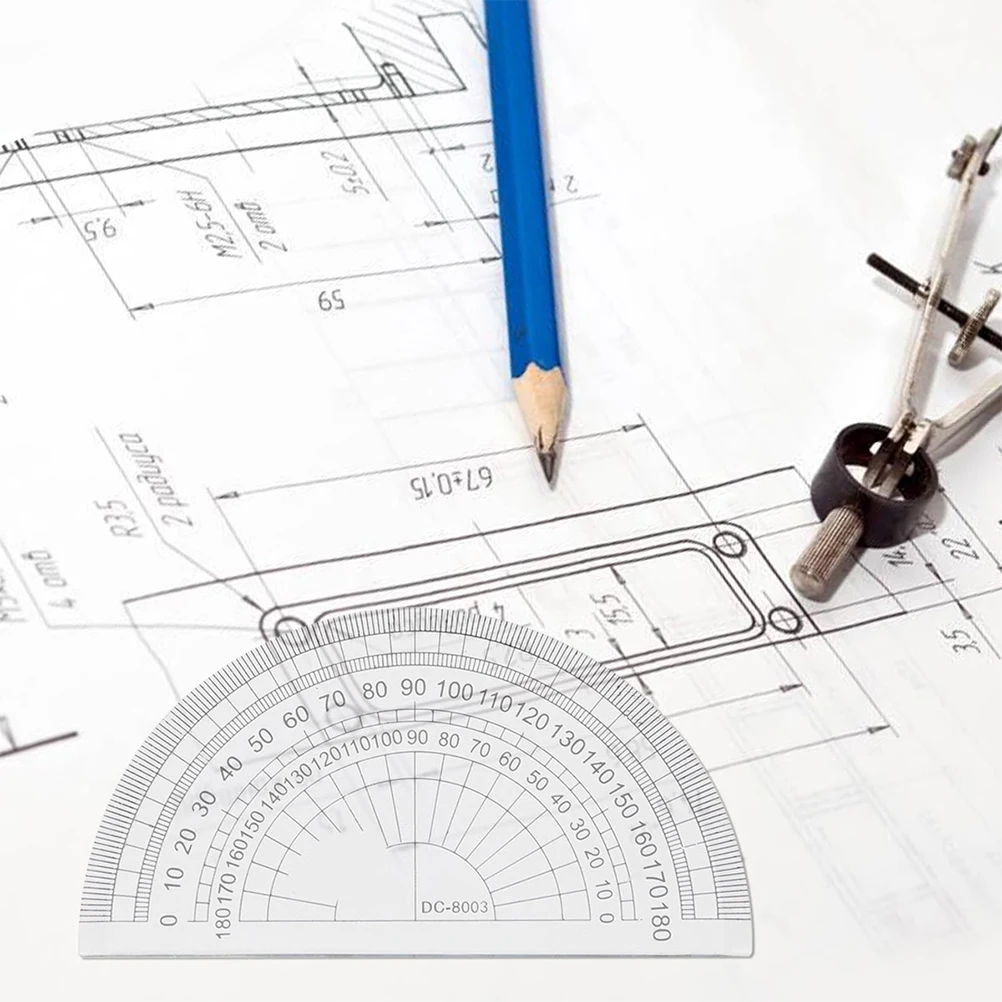 15pcs Clear Plastic 180 Degree Math Protractor For School Students Office Angle Measurement Ruler Tool Half Round Thick
15pcs Clear Plastic 180 Degree Math Protractor For School Students Office Angle Measurement Ruler Tool Half Round Thick