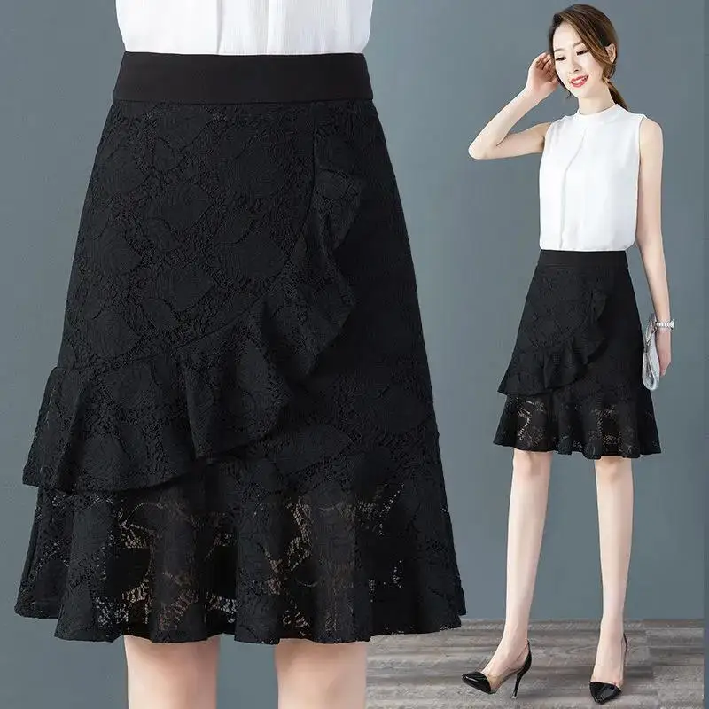 Bla Lace High Waist Thin A-Line Skirt Women's Midi Skirt Spring Summer Breathable Comfortable f-length Skirt
Bla Lace High Waist Thin A-Line Skirt Women's Midi Skirt Spring Summer Breathable Comfortable f-length Skirt