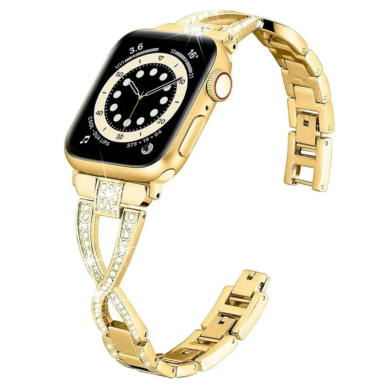 Bling Metal Watch Band with Diamond for Apple Watch 42 46 38 40 41 44 45 49mm Wristband Fancy X-Shape Bracetlet iWatch 11 Correa
Bling Metal Watch Band with Diamond for Apple Watch 42 46 38 40 41 44 45 49mm Wristband Fancy X-Shape Bracetlet iWatch 11 Correa