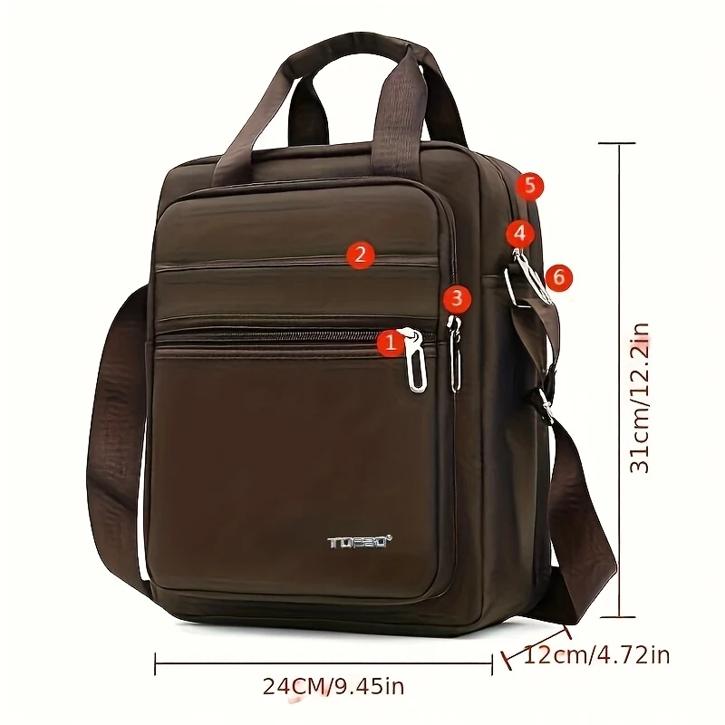 Large Capacity Shoulder Bag Crossbody Bag Briefcase With Anti-theft Zipper Layer
Large Capacity Shoulder Bag Crossbody Bag Briefcase With Anti-theft Zipper Layer