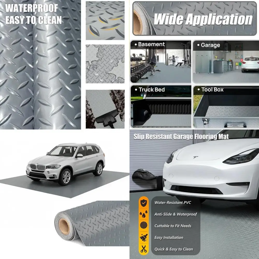 Thick PVC Garage Floor Mat, Heavy-Duty Waterproof Non-Slip Protector for Cars, Trailers, SUVs, Basements, Gyms (Gray) (1ft x 35f
Thick PVC Garage Floor Mat, Heavy-Duty Waterproof Non-Slip Protector for Cars, Trailers, SUVs, Basements, Gyms (Gray) (1ft x 35f