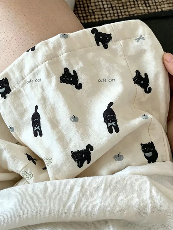 Cartoon Print Loose Summer Thin Casual Women's Sleepwear Shorts Home Pants Comfortable High Waist Wide Leg Polyester Fiber
Cartoon Print Loose Summer Thin Casual Women's Sleepwear Shorts Home Pants Comfortable High Waist Wide Leg Polyester Fiber