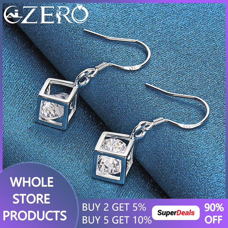 ALIZERO 925 Sterling Silver Square Inlay Zircon Drop Earrings For Woman Wedding Party Charm Accessories Fashion Popular Jewelry
ALIZERO 925 Sterling Silver Square Inlay Zircon Drop Earrings For Woman Wedding Party Charm Accessories Fashion Popular Jewelry