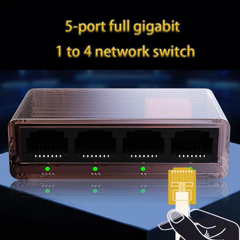 RJ45 Ethernet Switch converter Gigabit network cable splitter Adapter gigabit switch RJ45 extender cable dock station 1000Mbps
RJ45 Ethernet Switch converter Gigabit network cable splitter Adapter gigabit switch RJ45 extender cable dock station 1000Mbps