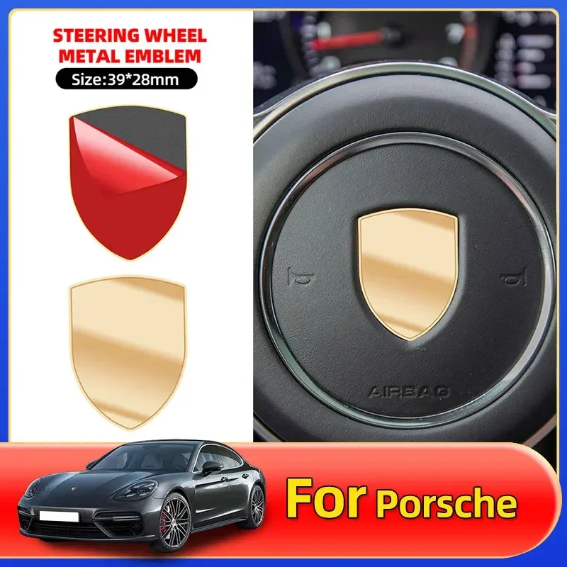 39mm*28mm 3D Metal Emblem Sticker car steering wheel badge logo for Panamera Cayman Macan Cayenne Boxster Carrera 911 718 4 S
39mm*28mm 3D Metal Emblem Sticker car steering wheel badge logo for Panamera Cayman Macan Cayenne Boxster Carrera 911 718 4 S