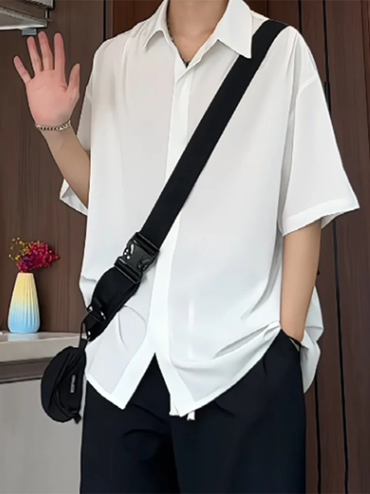 White Ice Silk ort Sve irt Men's Summer Cold Tone American CleanFit Sun Protection Outerwear Loose Fit Youth Trend
White Ice Silk ort Sve irt Men's Summer Cold Tone American CleanFit Sun Protection Outerwear Loose Fit Youth Trend