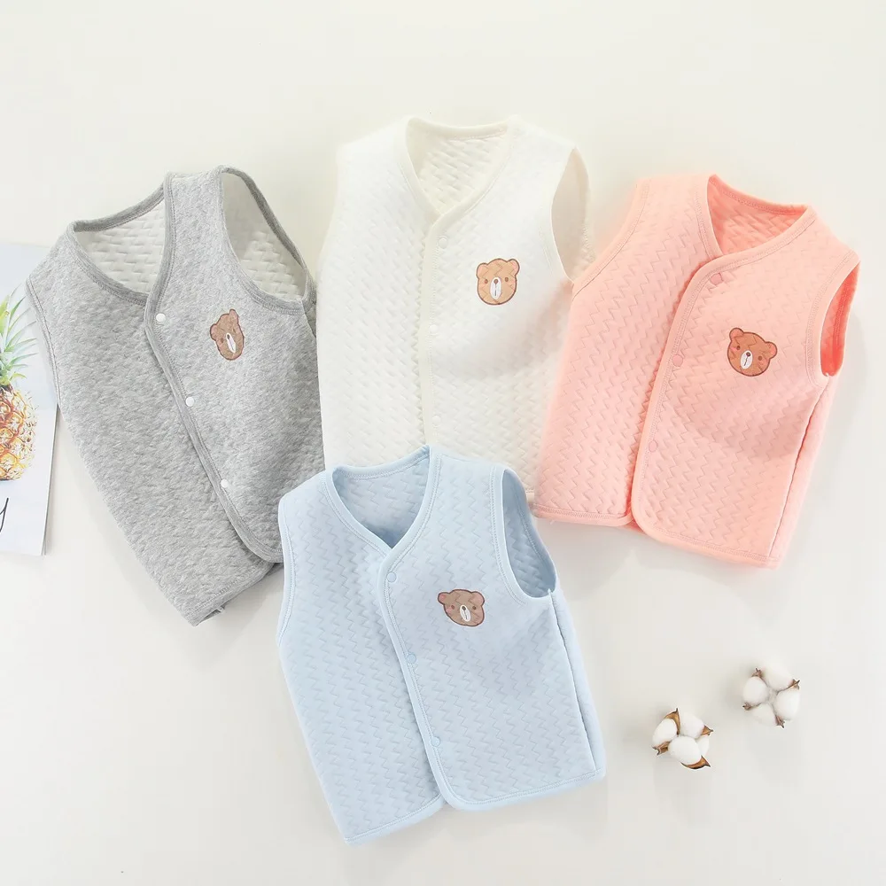 Children's cotton vests thickened boys' and girls' vests 2024 new cardigan warm vests for infants 3-24 months
Children's cotton vests thickened boys' and girls' vests 2024 new cardigan warm vests for infants 3-24 months