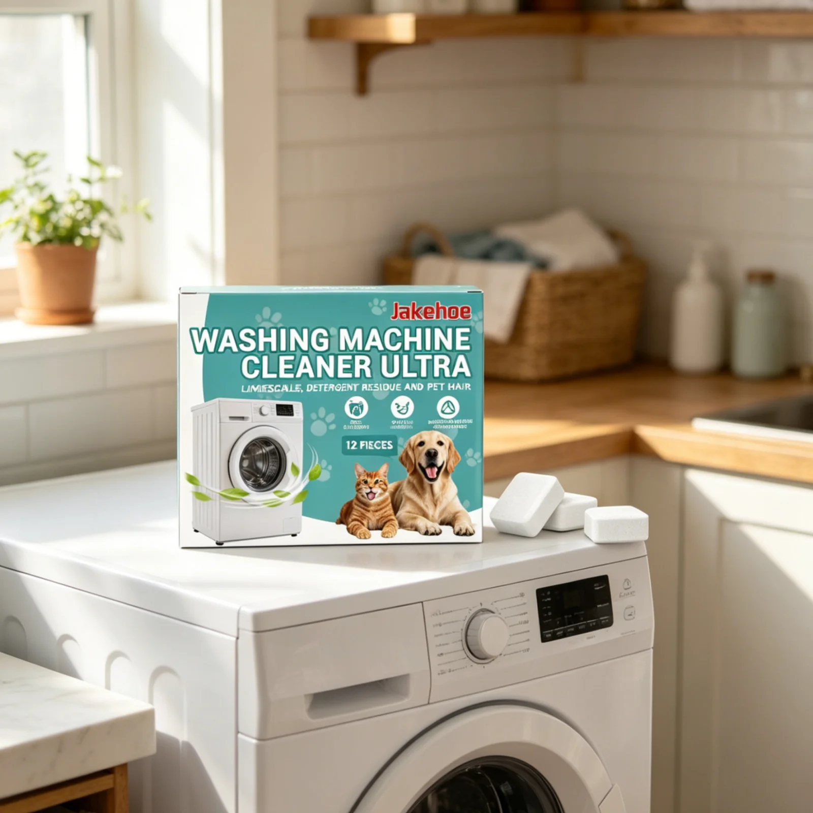 Jakehoe Washing Machine Cleaner Suitable for Pet Raising Families Remove Odors Dissolve Pet Hair Washer Cleaner Tablet 12 Pieces
Jakehoe Washing Machine Cleaner Suitable for Pet Raising Families Remove Odors Dissolve Pet Hair Washer Cleaner Tablet 12 Pieces