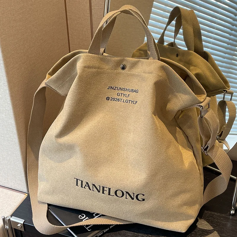 Canvas bag for women large capacity tote bag casual and fashionable can be slung over and versatile single shoulder handbag
Canvas bag for women large capacity tote bag casual and fashionable can be slung over and versatile single shoulder handbag