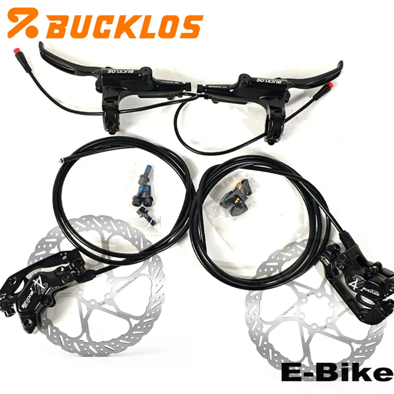 BUCKLOS E-Bike Hydraulic Disc Brake Set 4-Pistons Front Rear Caliper Left Right for Bicycle 1150/1950mm Scooter Bike Disc Brakes
BUCKLOS E-Bike Hydraulic Disc Brake Set 4-Pistons Front Rear Caliper Left Right for Bicycle 1150/1950mm Scooter Bike Disc Brakes