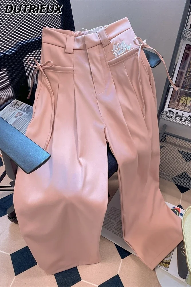 Sweet Pink American Vintage Girl's Suit Wide-Leg Pants Women's Spring and Autumn Drape Casual Mopping Pants Soft Girl Pantalones
Sweet Pink American Vintage Girl's Suit Wide-Leg Pants Women's Spring and Autumn Drape Casual Mopping Pants Soft Girl Pantalones