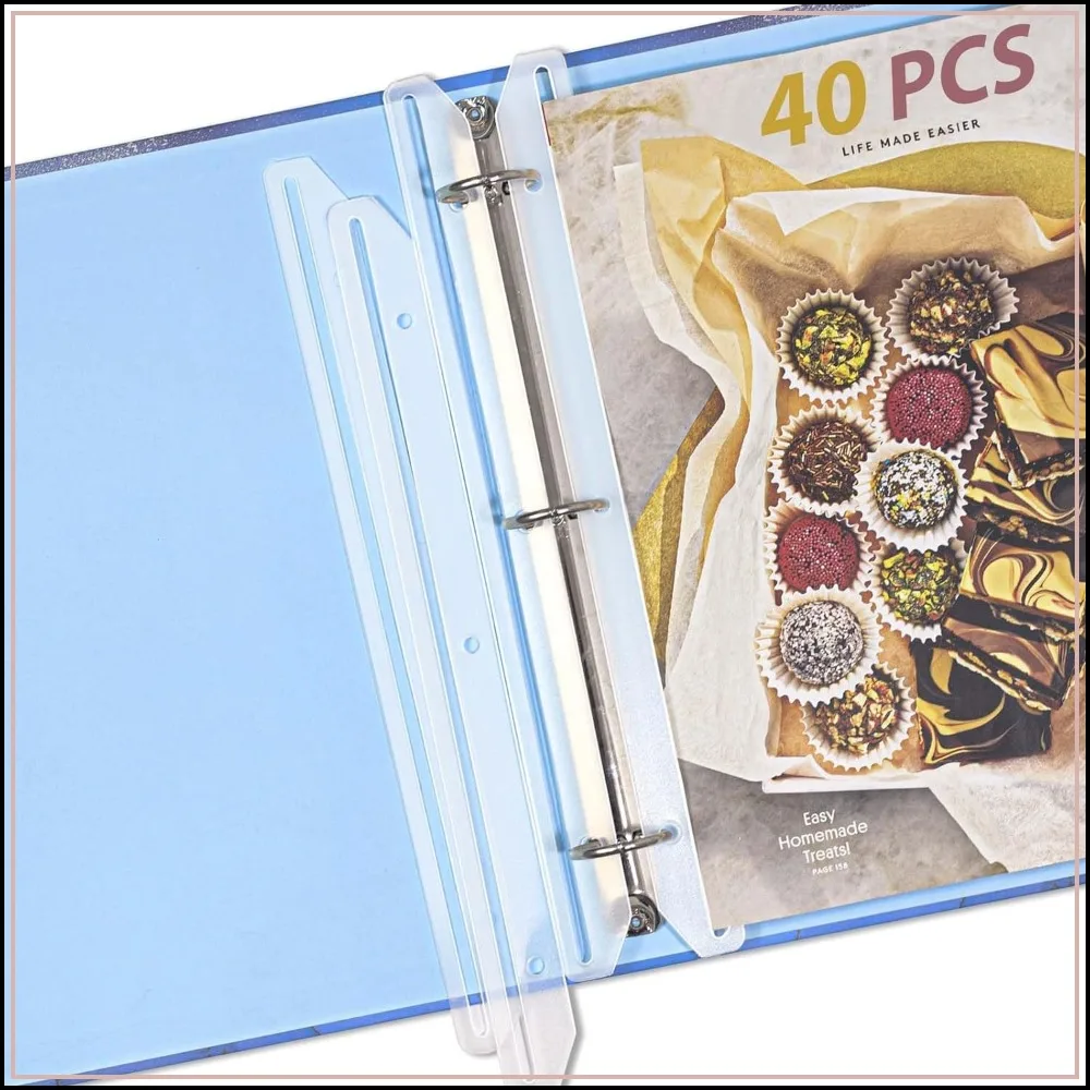40-Pack 3-Hole Magazine Holders for Binders, Translucent White
40-Pack 3-Hole Magazine Holders for Binders, Translucent White