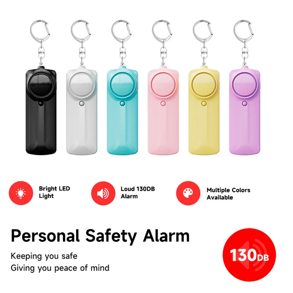 Personal Self Defense Alarm Defense 130dB Loud Keychain Portable Operated Anti-Theft Device With LED flashlight For Women Child
Personal Self Defense Alarm Defense 130dB Loud Keychain Portable Operated Anti-Theft Device With LED flashlight For Women Child