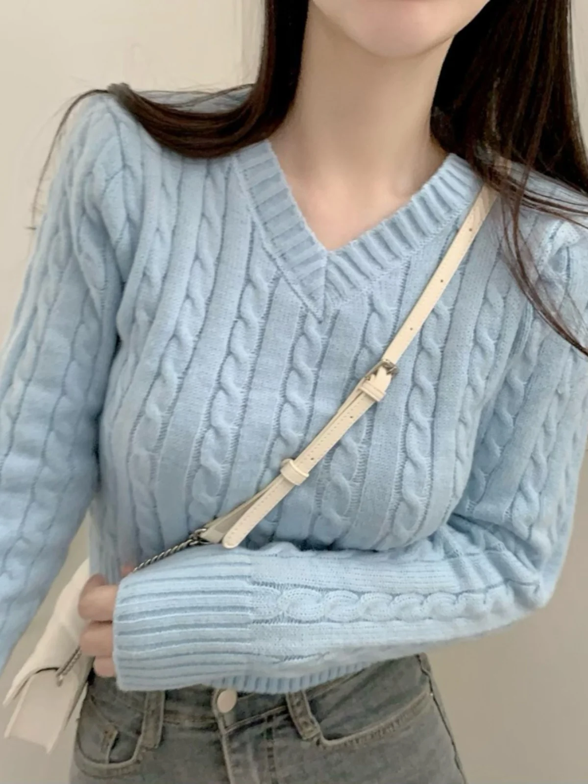 Retro Japanese Sle Knitted Sweater Women's ort Sve Long Sve V-Ne Pullover Sexy Twist Trendy Spring Autumn Winter
Retro Japanese Sle Knitted Sweater Women's ort Sve Long Sve V-Ne Pullover Sexy Twist Trendy Spring Autumn Winter