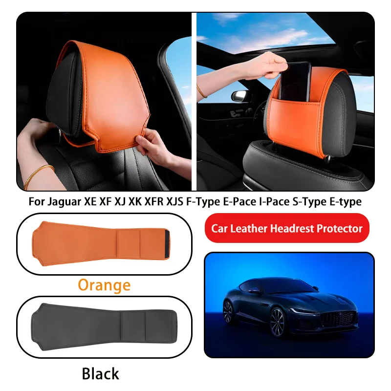 Leather Car Headrest Cover Anti-dirty and Wear-resistant For Jaguar XE XF XJ XK XFR XJS F-Type E-Pace I-Pace S-Type E-type
Leather Car Headrest Cover Anti-dirty and Wear-resistant For Jaguar XE XF XJ XK XFR XJS F-Type E-Pace I-Pace S-Type E-type