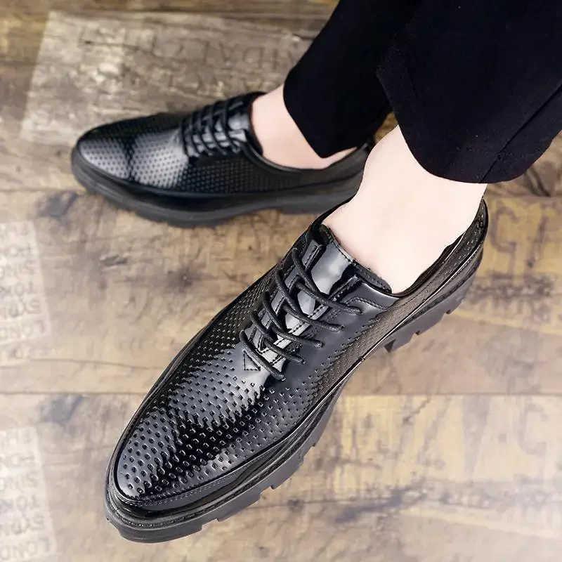 Men's Derby Shoes Fashion Retro Half Brogue Lace-up Dress Business Party Wedding Oxford Shoes
Men's Derby Shoes Fashion Retro Half Brogue Lace-up Dress Business Party Wedding Oxford Shoes