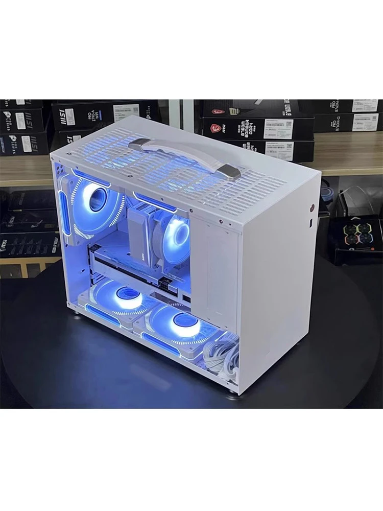 Маленькое портативное мини-шасси X100, мини-поддержка материнской платы MATX, длина видеокарты до 330 мм.
Маленькое портативное мини-шасси X100, мини-поддержка материнской платы MATX, длина видеокарты до 330 мм.