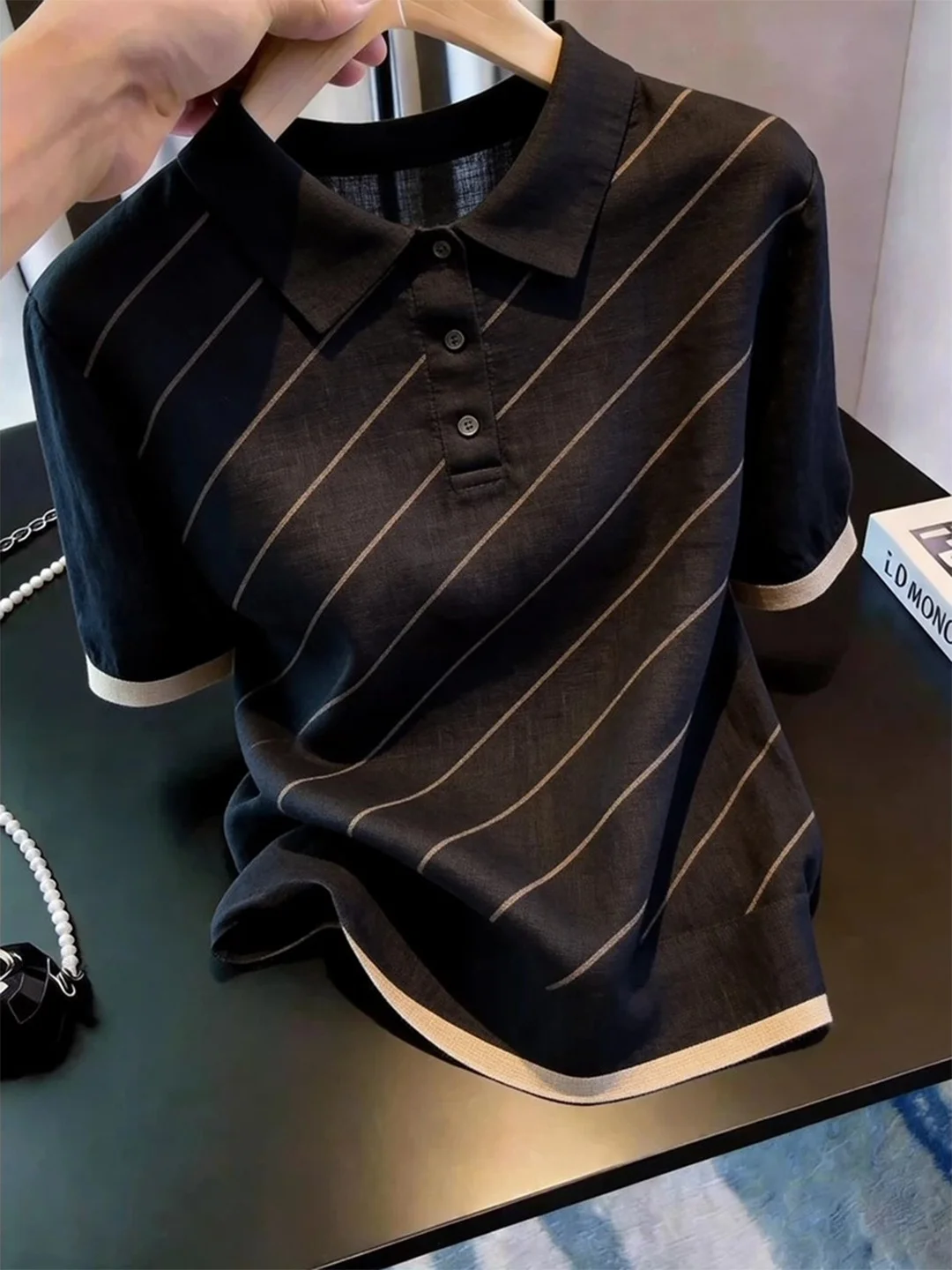 2026 Summer New Style Collar Short Sleeve Shirt Women's Commute Versatile Color Block Korean Version Silk Top
2026 Summer New Style Collar Short Sleeve Shirt Women's Commute Versatile Color Block Korean Version Silk Top