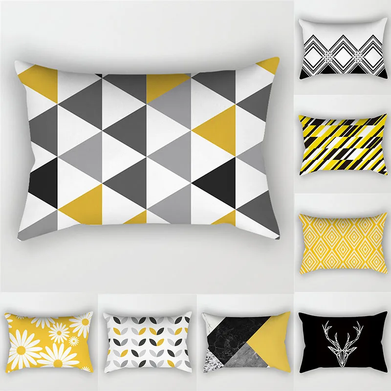 Yellow Black Cushion Cover 30X50 Geometric Striped Decorative Pillowcase Polyester Sofa Cushions Nordic Style Home Throw Pillows
Yellow Black Cushion Cover 30X50 Geometric Striped Decorative Pillowcase Polyester Sofa Cushions Nordic Style Home Throw Pillows