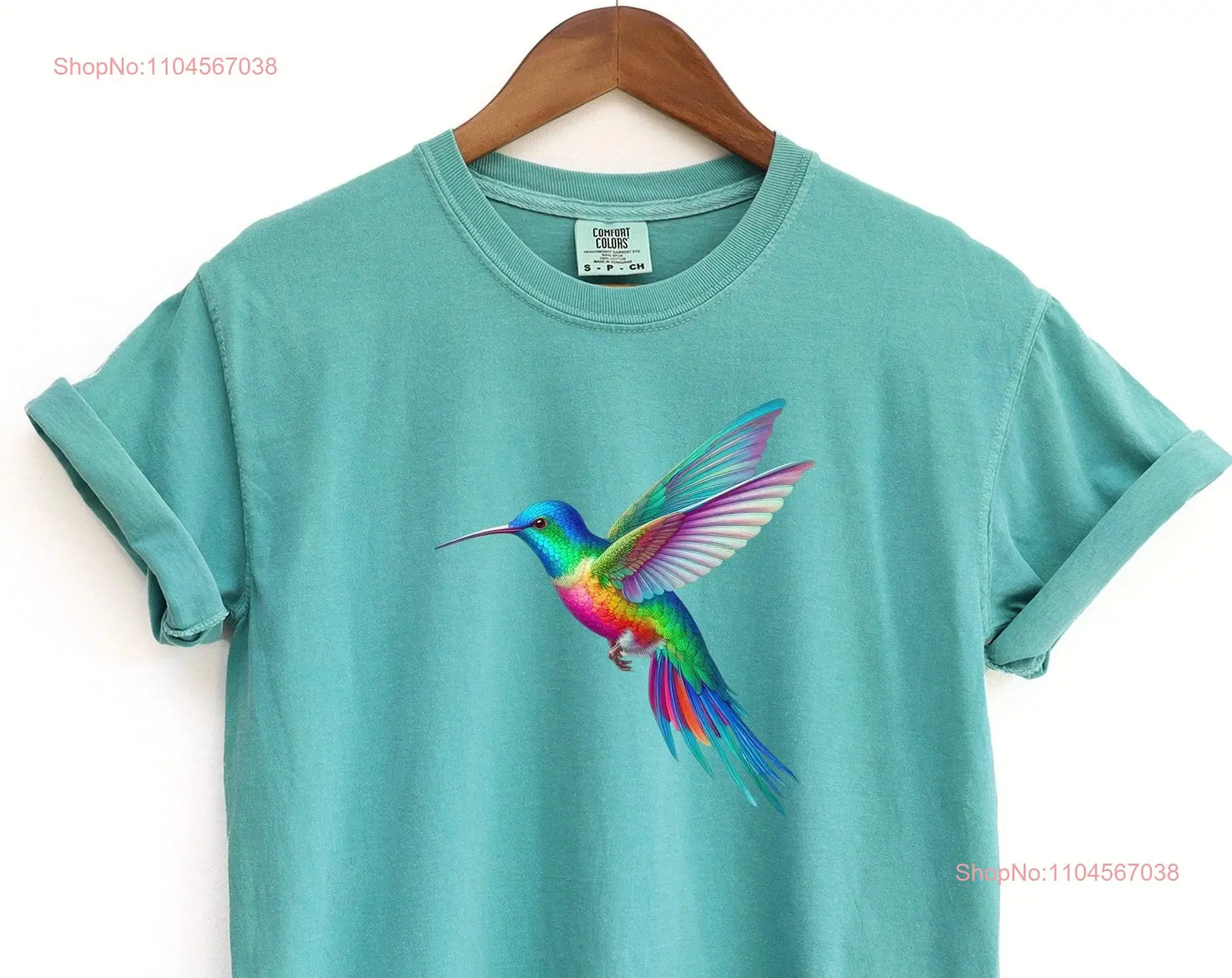 Rainbow Hummingbird T Shirt Colorful Bird Comfort Colors Garment Dyed Tropical Colibri for Her long or short sleeves
Rainbow Hummingbird T Shirt Colorful Bird Comfort Colors Garment Dyed Tropical Colibri for Her long or short sleeves