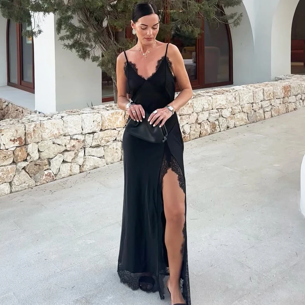 Talenza Black Luxury Evening Dress Women Sexy Lace Patchwork Sleeveless Backless Dress Elegant Party Look Fashion Female Dress
Talenza Black Luxury Evening Dress Women Sexy Lace Patchwork Sleeveless Backless Dress Elegant Party Look Fashion Female Dress