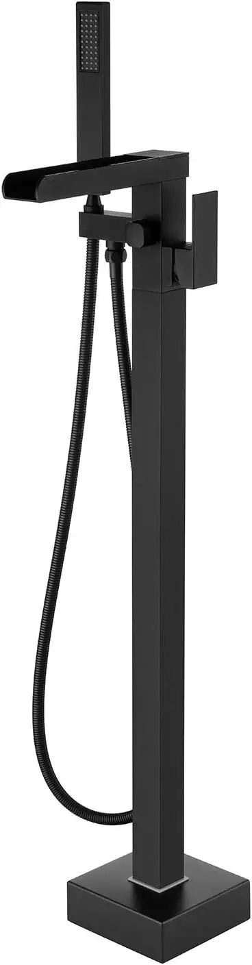 Напольный смеситель для ванны Waterfall Tub Filler, черный, из латуни, с одной ручкой, для отдельностоящих ванн, с ручным душем
Напольный смеситель для ванны Waterfall Tub Filler, черный, из латуни, с одной ручкой, для отдельностоящих ванн, с ручным душем