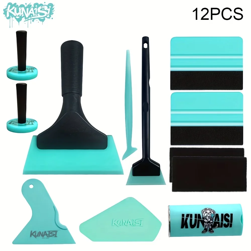 12pcs Car Wrap Tools Kit with Magnetic Locator, Water Scraper&Felt Squeegee for Vinyl/PPF Film Installation on Auto & Furniture
12pcs Car Wrap Tools Kit with Magnetic Locator, Water Scraper&Felt Squeegee for Vinyl/PPF Film Installation on Auto & Furniture