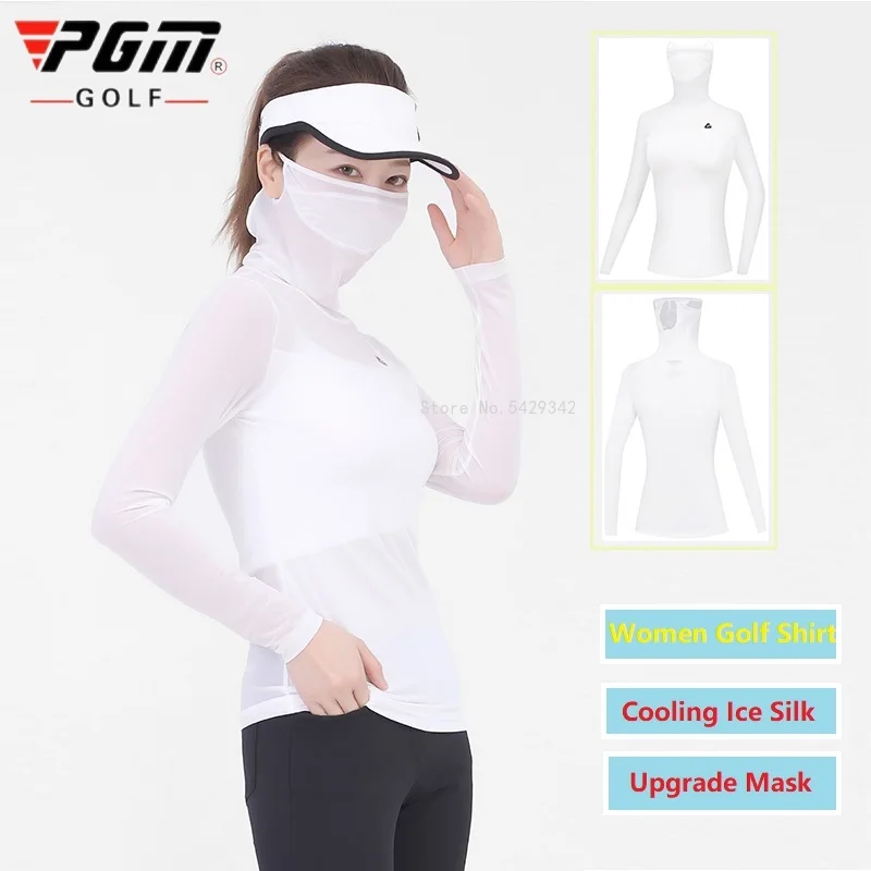 Pgm Women Anti-Uv Shirts For Golf Long Sleeve Summer Sunscreen Golf Tops Ladies Ice Silk Underwear With Mask Cooling Sportswear
Pgm Women Anti-Uv Shirts For Golf Long Sleeve Summer Sunscreen Golf Tops Ladies Ice Silk Underwear With Mask Cooling Sportswear