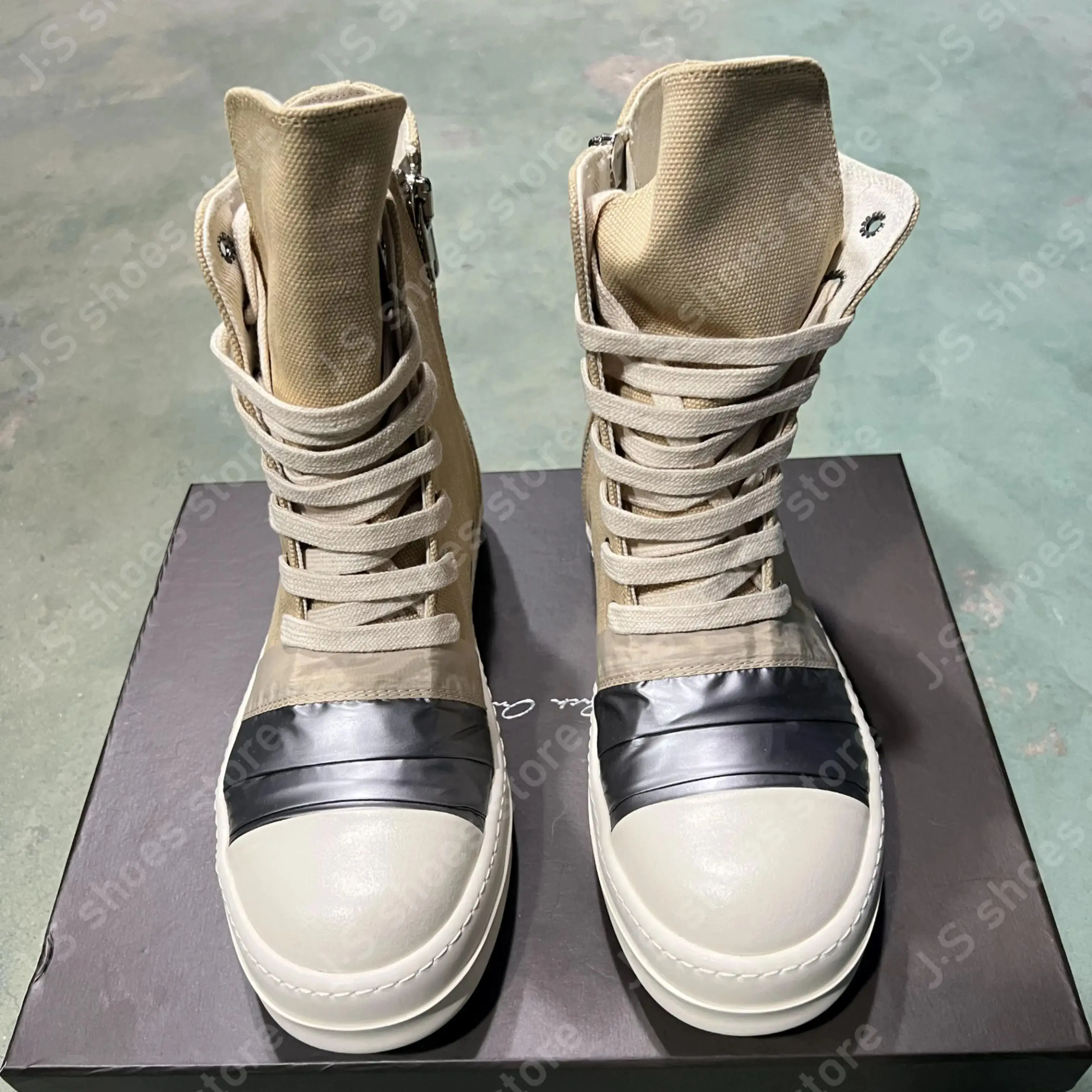 Ricks Genious Apricot Canvas High Top Shoes Sneaker Owens Design Men Shoe Owen Genious Zipper Women Ankle Boots Casual Sneakers
Ricks Genious Apricot Canvas High Top Shoes Sneaker Owens Design Men Shoe Owen Genious Zipper Women Ankle Boots Casual Sneakers