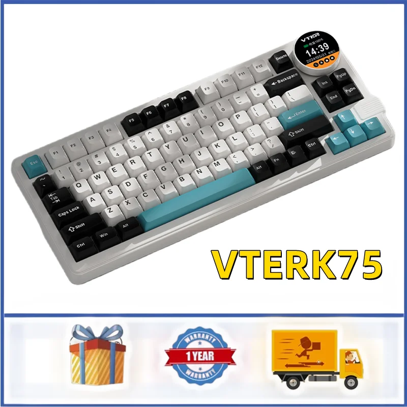 VTERK75 Youth Edition Knob Smart Screen Wireless Bluetooth Three Modle Girls Game Rgb Customized Mechanical Keyboard Gift
VTERK75 Youth Edition Knob Smart Screen Wireless Bluetooth Three Modle Girls Game Rgb Customized Mechanical Keyboard Gift