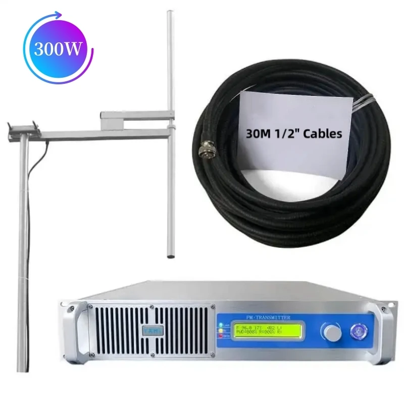 Long Coverage FM Broadcast Transmitter 300W 300 Watts Radio Statio Full Equipments Kits
Long Coverage FM Broadcast Transmitter 300W 300 Watts Radio Statio Full Equipments Kits