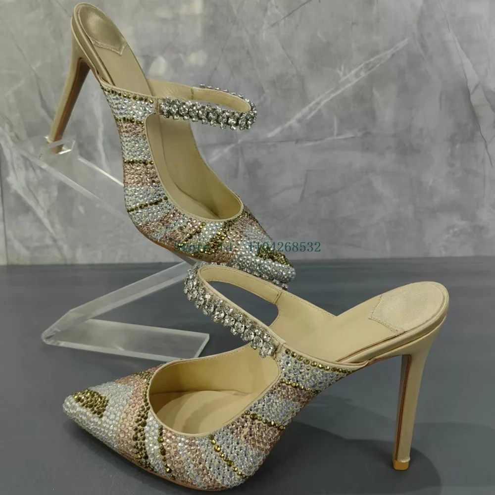 Rivet Crystal Mixed Colors Slippers Sexy Pointed Toe Thin Heel Slip On New Arrivals Fashion Women Runway Shoes
Rivet Crystal Mixed Colors Slippers Sexy Pointed Toe Thin Heel Slip On New Arrivals Fashion Women Runway Shoes