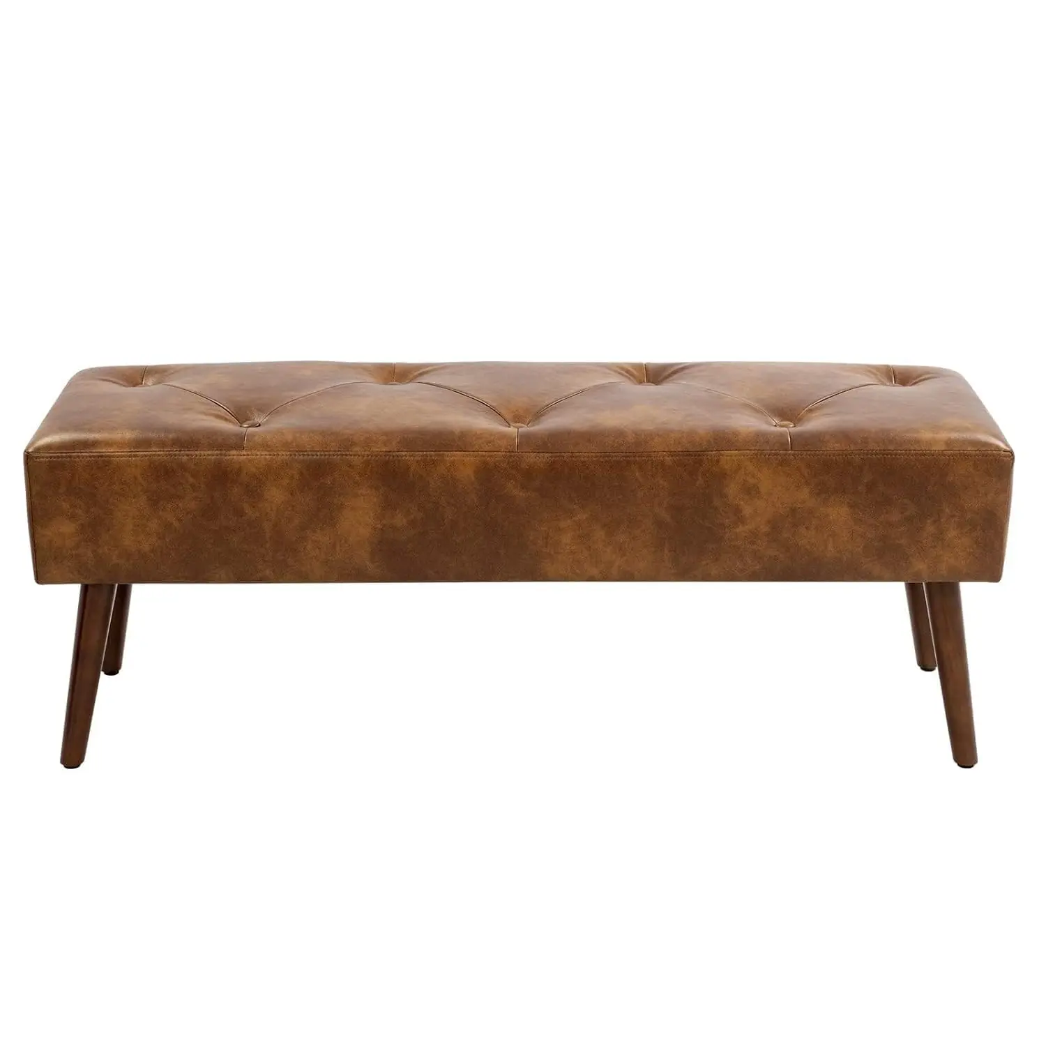 44in Tufted Leather Bench Breathable Upholstered Seat X-Leg Solid Wood Frame Kitchen Bedroom Entryway Ottoman Stool Customized
44in Tufted Leather Bench Breathable Upholstered Seat X-Leg Solid Wood Frame Kitchen Bedroom Entryway Ottoman Stool Customized
