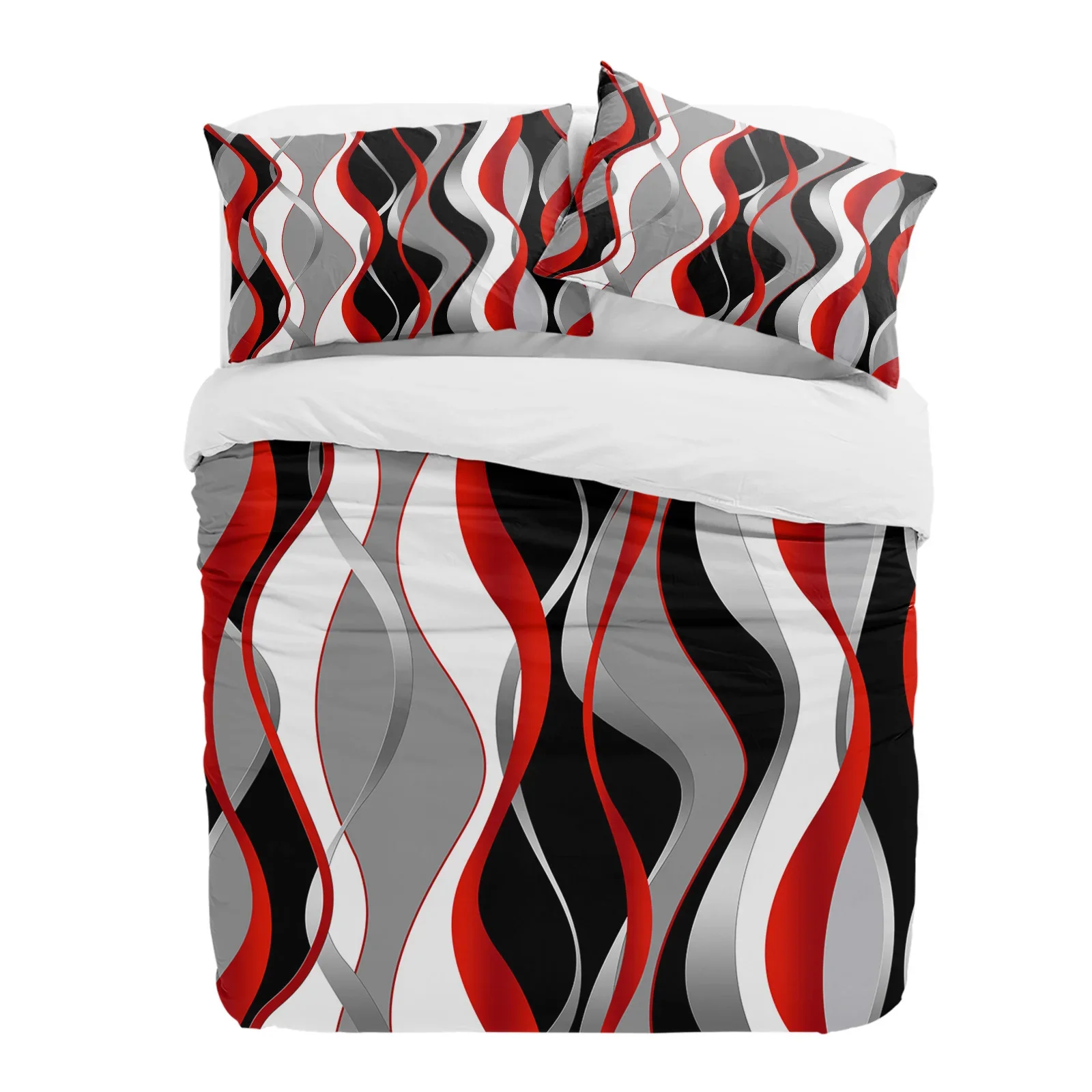 Stereo Abstract Line Gradient Red 3pcs Bedding Set For Double Bed Home Textile Duvet Cover Quilt Cover Pillowcase
Stereo Abstract Line Gradient Red 3pcs Bedding Set For Double Bed Home Textile Duvet Cover Quilt Cover Pillowcase